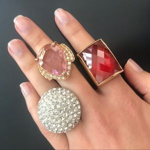 Set of cocktail rings